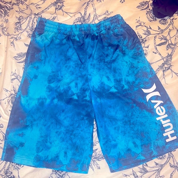 Nike Other - Boys Hurley Nike Dry Fit Blue Tie Dye Drawstring Shorts